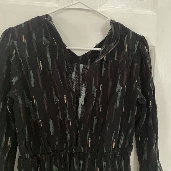 Zara The Gabriela Dress Abstract Printed Long Sleeve Short Mini Dress, Small - Picture 10 of 10